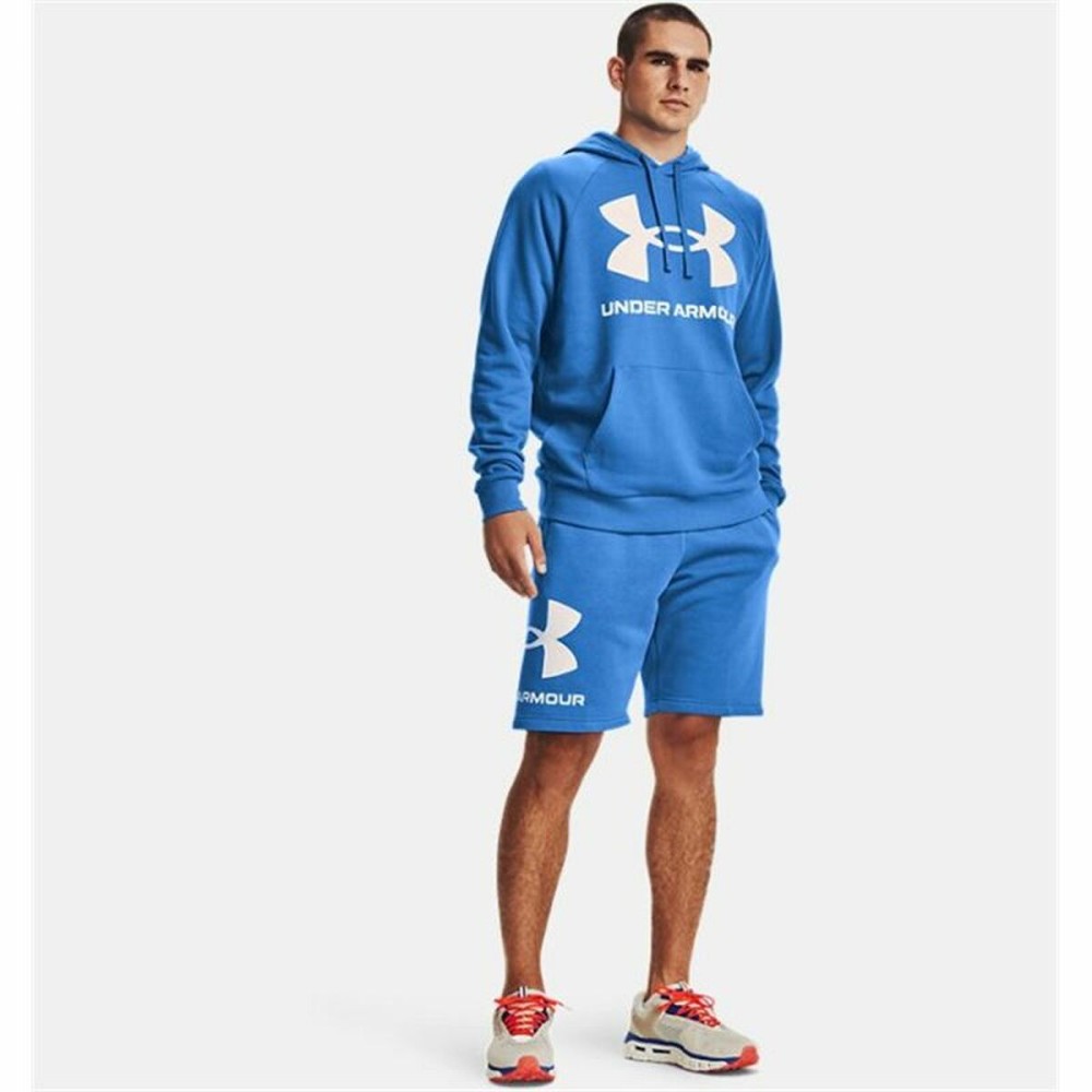 Sweat à capuche homme Under Armour Rival Big Logo Bleu