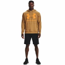 Sweat à capuche homme Under Armour Rival Big Logo Ocre