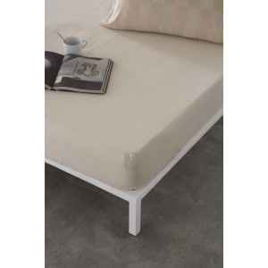 Fitted bottom sheet Naturals ELBA Beige 105 x 190/200 cm (Single)