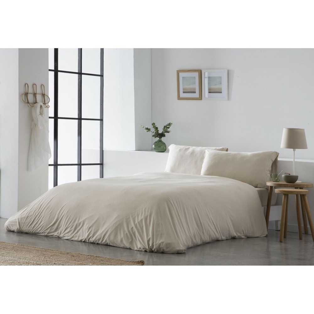 Housse de Couette Naturals ELBA Beige Lit ½ persones (220 x 220 cm)