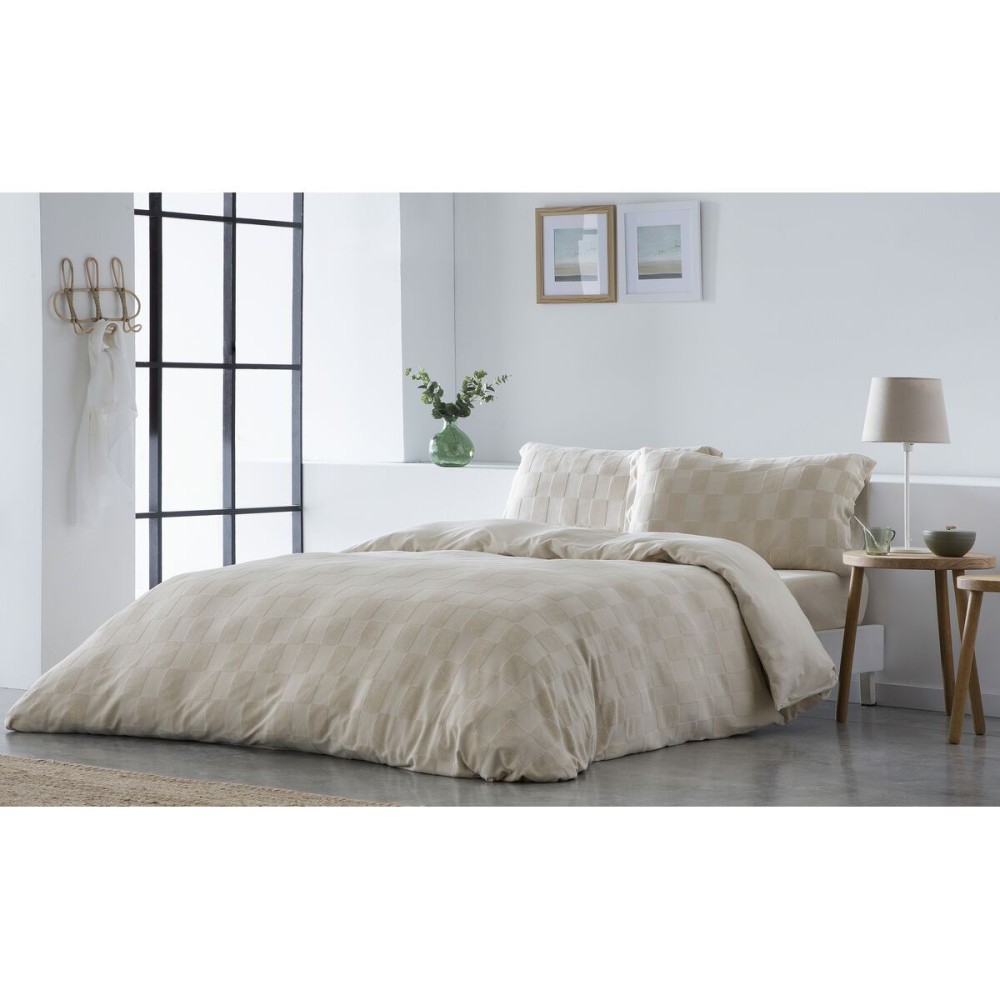 Housse de Couette Naturals ELBA Beige Lit ½ persones (220 x 220 cm)