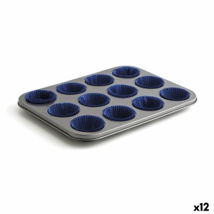 Muffinform Quid Sweet Grey Schwarz 36 x 17 x 3 cm (12 Stück)