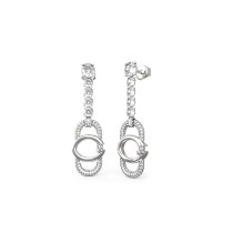 Ladies' Earrings Guess JUBE04507JWRHT-U Silver