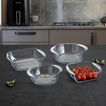 Serving Platter Pyrex Airfryer Transparent Glass 1 L 20 x 17 cm (10 Units)