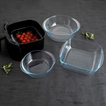 Serving Platter Pyrex Airfryer Transparent Glass 1 L 20 x 17 cm (10 Units)