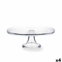 Cake and sponge cake dish Quid Tiffany Transparent Glass (4 Units)