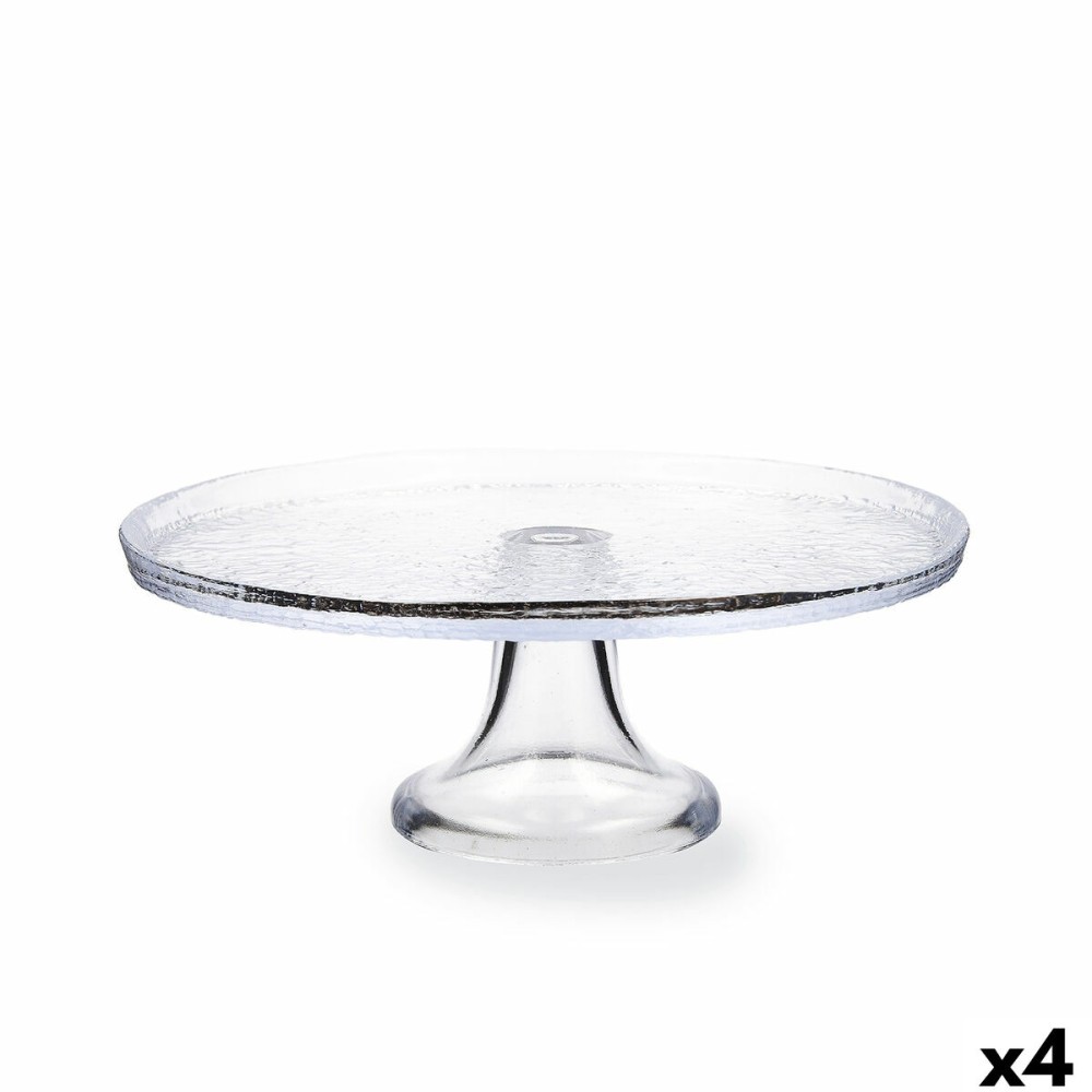 Plateau pour gâteaux et biscuits Quid Tiffany Transparent verre (4 Unités)