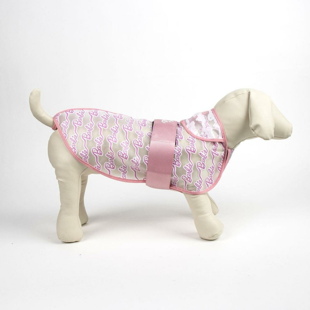 Dog raincoat Barbie Pink S