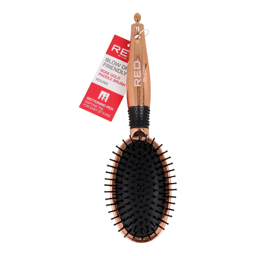 Detangling Hairbrush Red Kiss Kiss Rose Circular