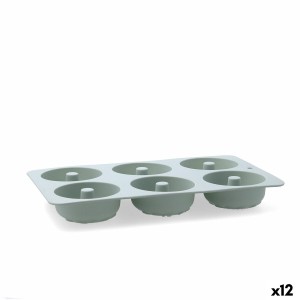 Moule à pâtisserie Quid Ozon Vert Silicone (12 Unités)