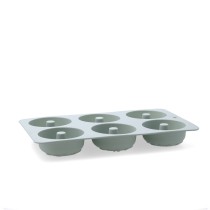 Moule à pâtisserie Quid Ozon Vert Silicone (12 Unités)