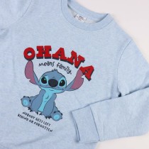 Sweat sans capuche unisex Stitch Bleu clair