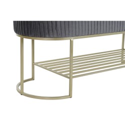 Hocker DKD Home Decor Grau Gold Metall 120 x 40 x 45 cm