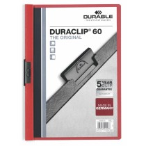 Dossier de Portefeuilles Durable Duraclip 60 Rouge Transparent A4 25 Pièces