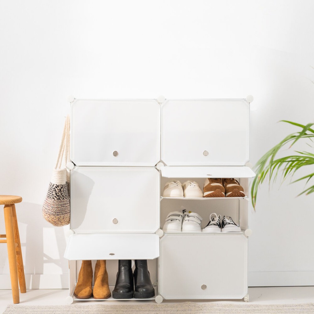 Portable Modular Shoe Cabinet InnovaGoods White