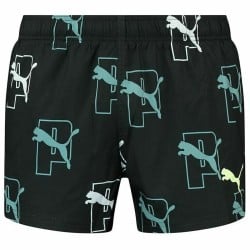 Herren Badehose Puma Swim Print Cat Logo Schwarz