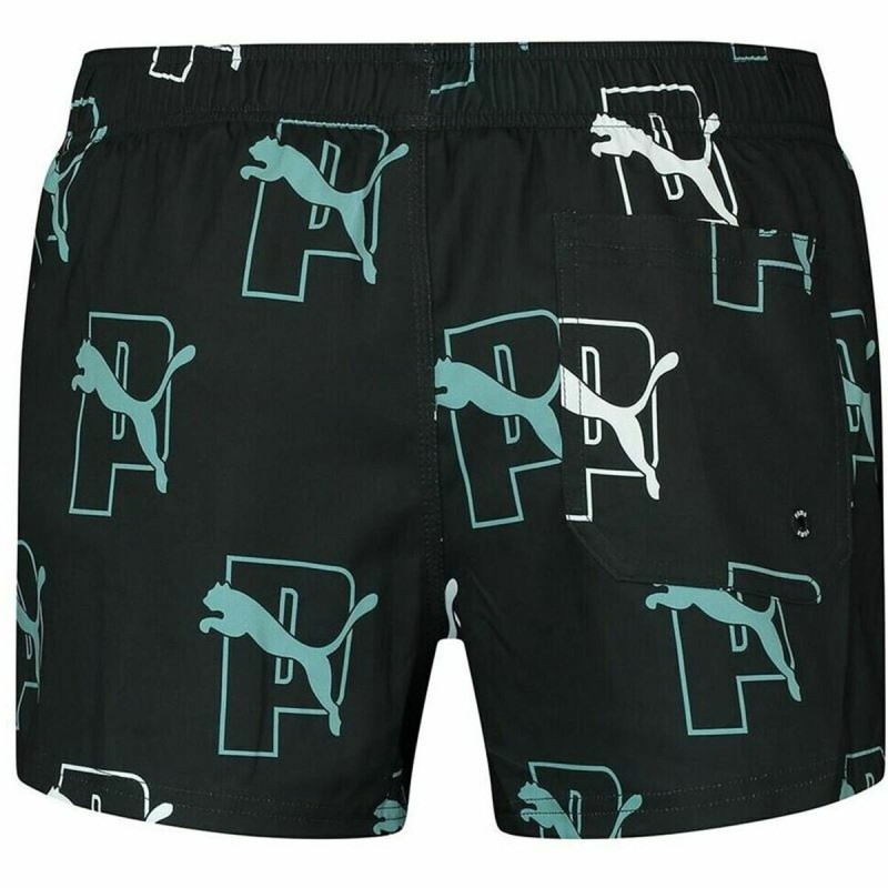 Herren Badehose Puma Swim Print Cat Logo Schwarz