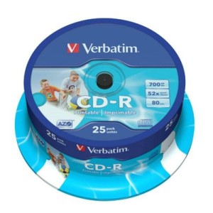 Druckfähige CD-R Verbatim 43439 700 MB 52x 25 pcs 700 MB