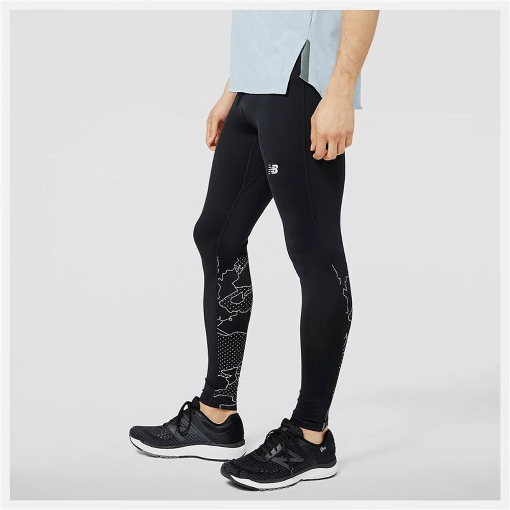 Sports Leggings for Men New Balance Reflective Accelerate Black