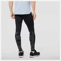 Sports Leggings for Men New Balance Reflective Accelerate Black