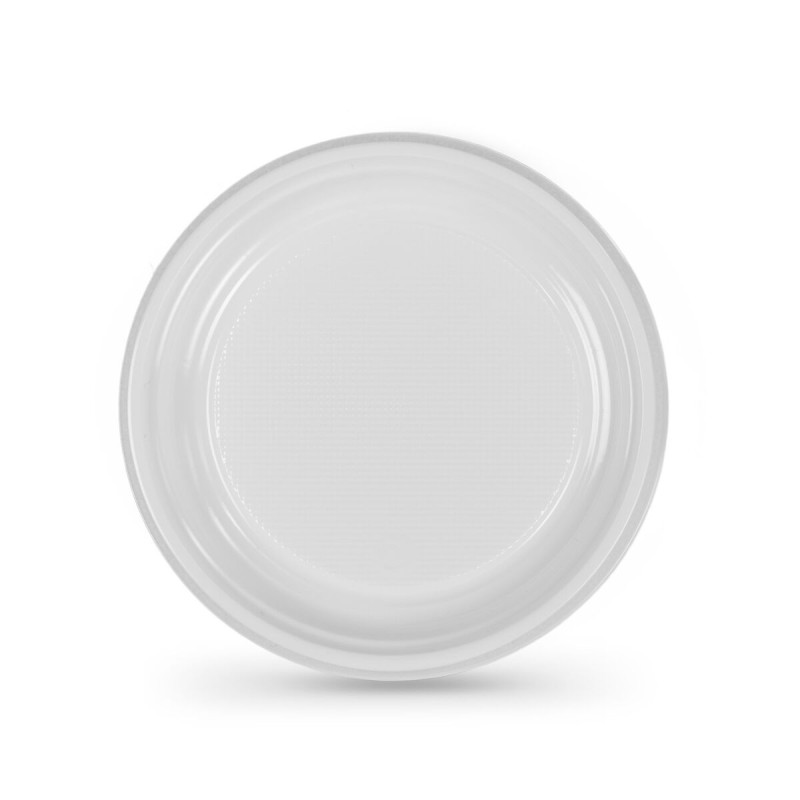 Lot d'assiettes réutilisables Algon Rond Blanc 17 x 17 x 1,5 cm Plastique 25 Unités