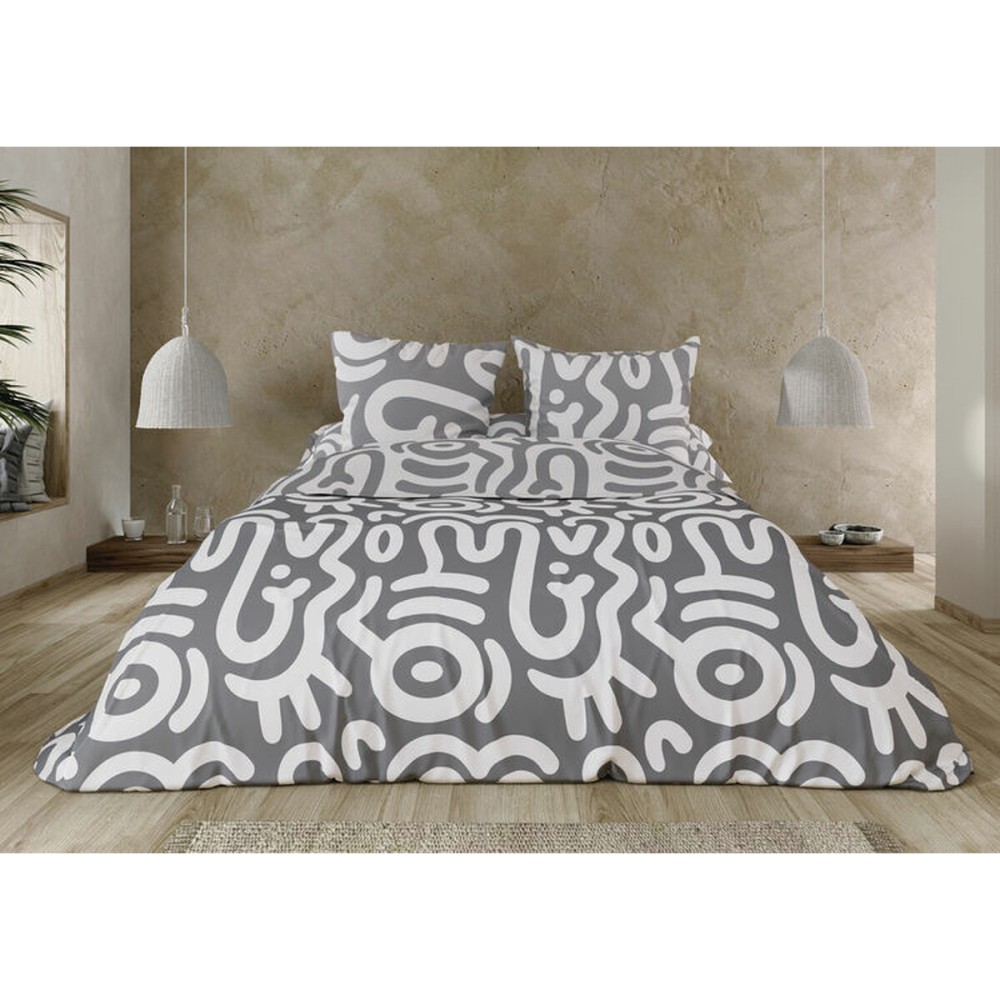 Housse de Couette Pierre Cardin Hades Gris 144 Fils 220 x 230 cm