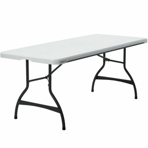 Table Klapptisch Lifetime Weiß rechteckig Stahl Kunststoff 182 x 76 x 73,5 cm