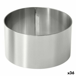 Moule de placage Argenté Acier inoxydable 8 cm 0,8 mm (36 Unités) (8 x 4,5 cm)