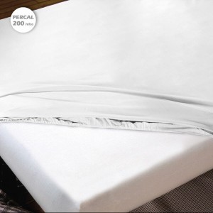 Fitted bottom sheet Hosteline IRIS PREMIUM White Super king