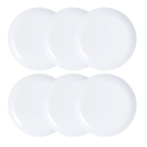 Plate set Luminarc Diwali 6 pcs White Glass