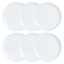 Plate set Luminarc Diwali 6 pcs White Glass