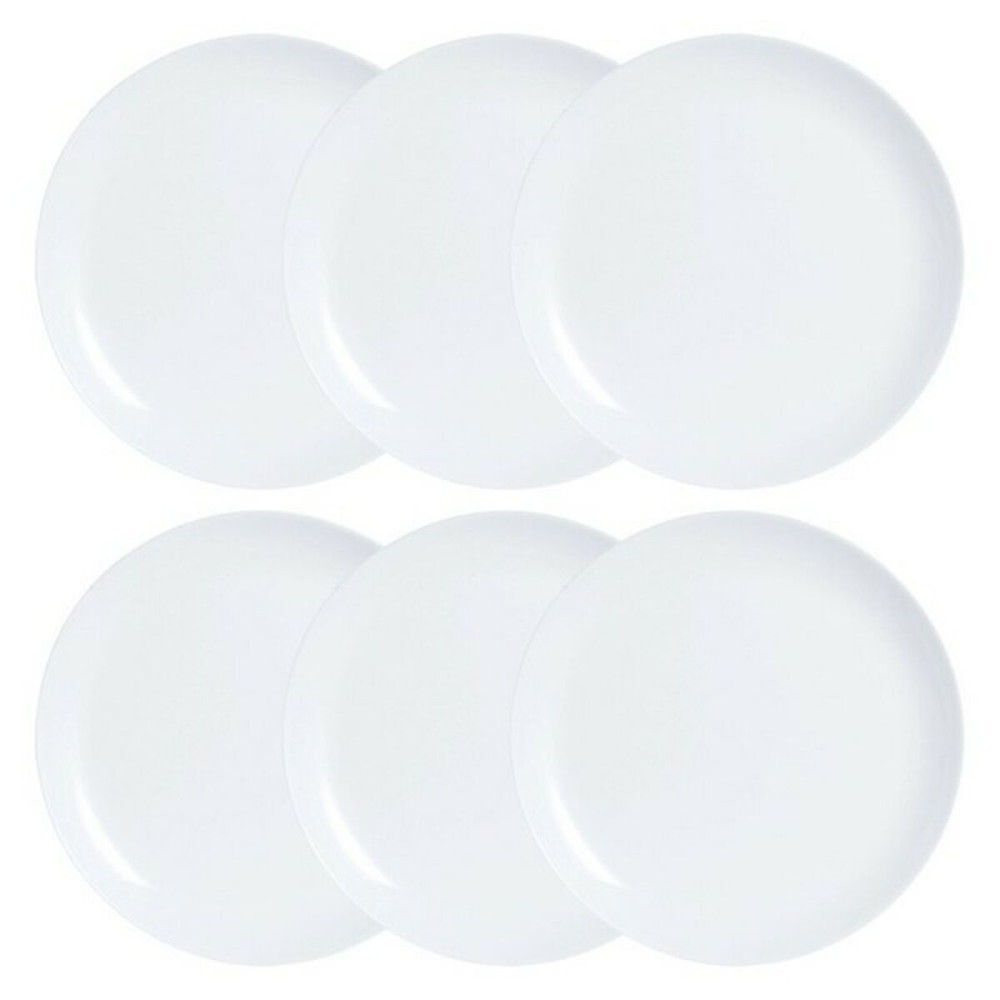 Plate set Luminarc Diwali 6 pcs White Glass