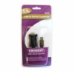 USB to Serial Port Cable Ewent EW1116 Black 1,5 m