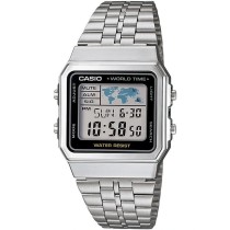 Unisex-Uhr Casio VINTAGE Schwarz Silberfarben (Ø 34 mm)