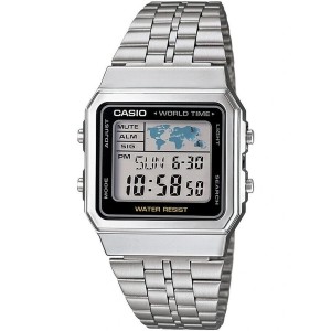 Montre Unisexe Casio VINTAGE Noir Argenté (Ø 34 mm)