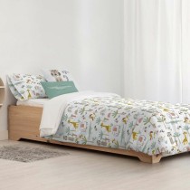 Housse de Couette Kids&Cotton Jeddah Small Blanc Menthe 175 Fils 180 x 220 cm 180 x 240 cm