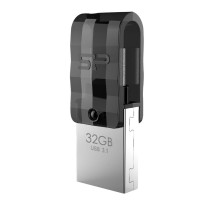 USB stick Silicon Power Mobile C31 USB 3.1 USB-C OTG 32 GB Black Black/Silver (1 Unit)