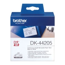 Drucker-Etiketten Brother DK-44205 62 mm x 30,48 m Schwarz/Weiß (3 Stück)