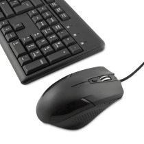 clavier et souris CoolBox COO-KTR-01U Espagnol Qwerty Noir