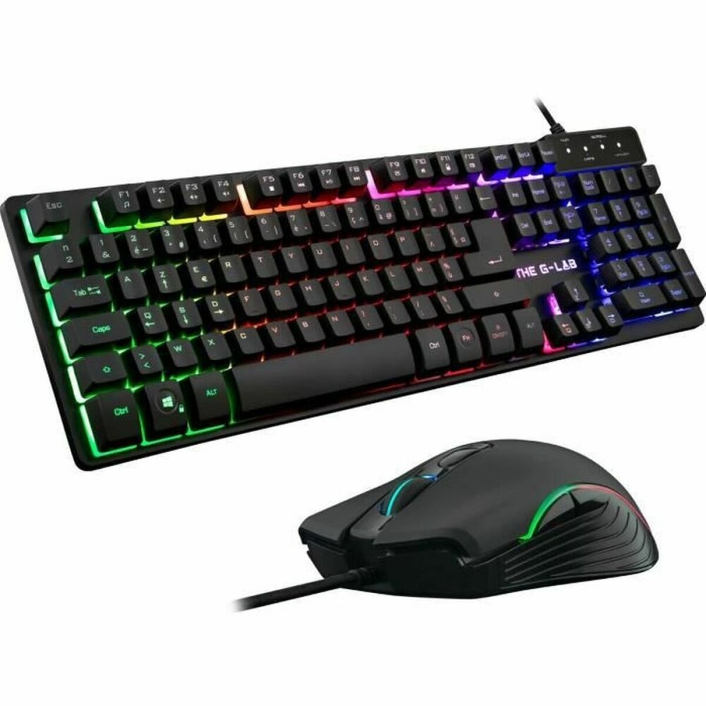 Tastatur mit Maus The G-Lab PACK-WL-PC-BK