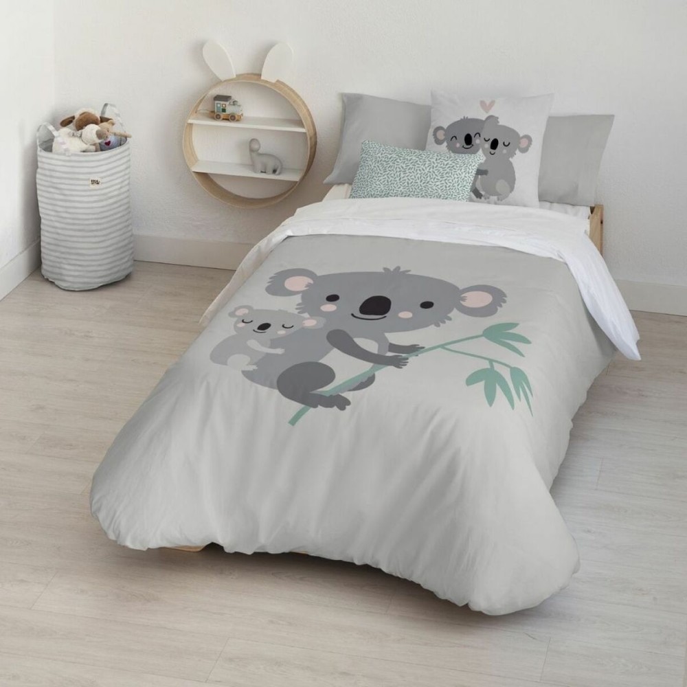 Housse de Couette Kids&Cotton Kuno Gris 175 Fils 180 x 220 cm 180 x 240 cm