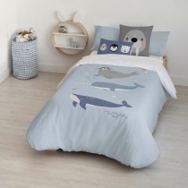 Parure de couette Kids&Cotton Tabor Big Bleu 155 x 220 cm