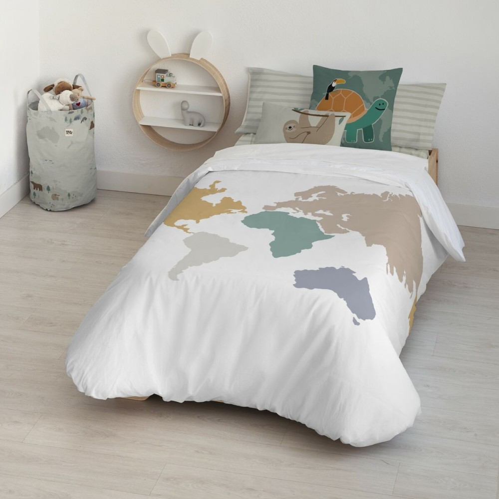 Housse de Couette Kids&Cotton Maui Big Blanc 175 Fils 155 x 220 cm