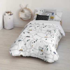 Housse de Couette Kids&Cotton Brail Blanc 155 x 220 cm