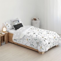 Housse de Couette Kids&Cotton Brail Blanc 155 x 220 cm