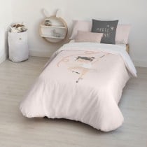 Housse de Couette Kids&Cotton Chay Rose 175 Fils 180 x 220 cm