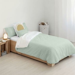 Housse de Couette Kids&Cotton Vichy Menthe 175 Fils 180 x 220 cm