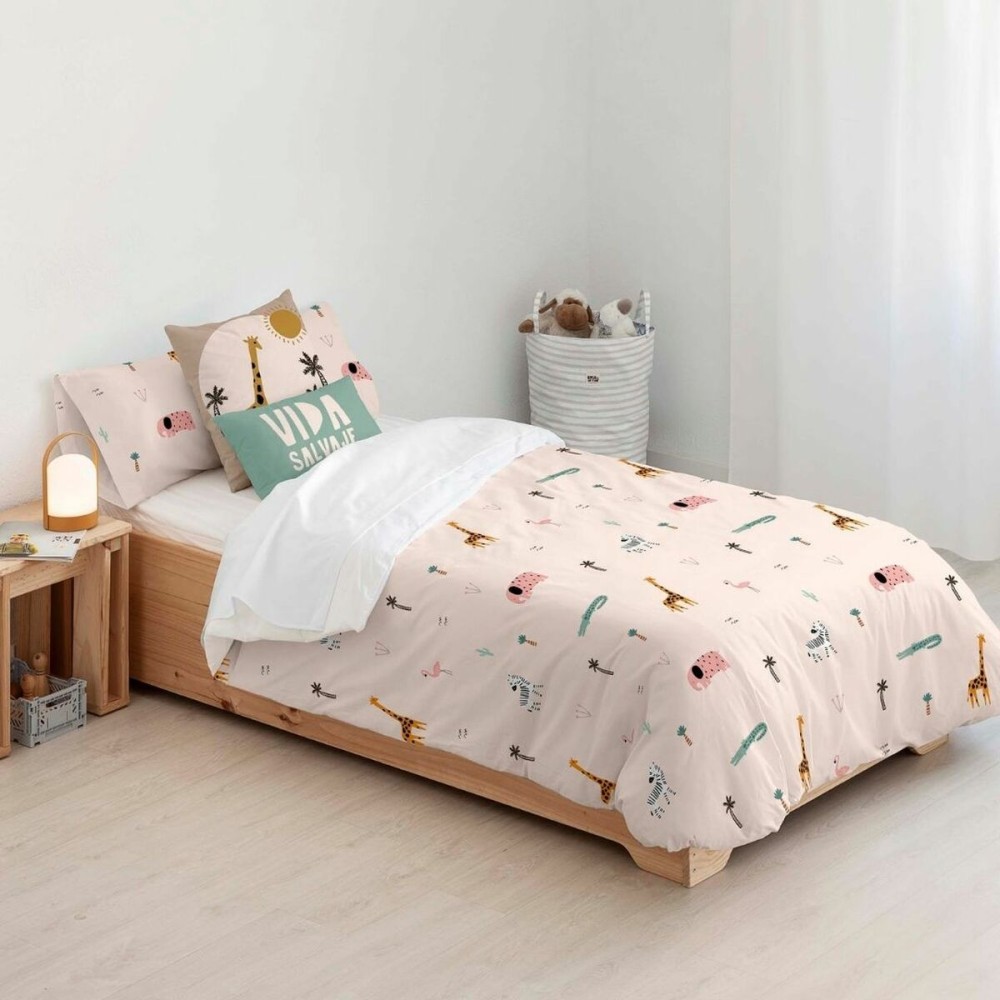 Bettdeckenbezug Kids&Cotton Mael Small Rosa 155 x 220 cm