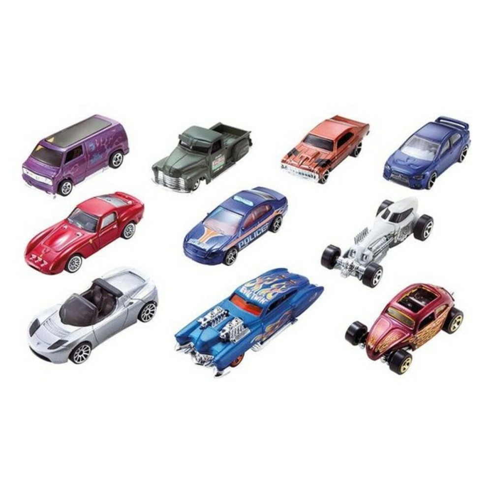 Jeu de Véhicules Hot Wheels Métal (10 Pcs)