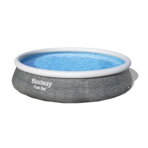 Bestway aufblasbares Pool für Erwachsene Rattanring mit Filter 396x84 cm Garten 57376